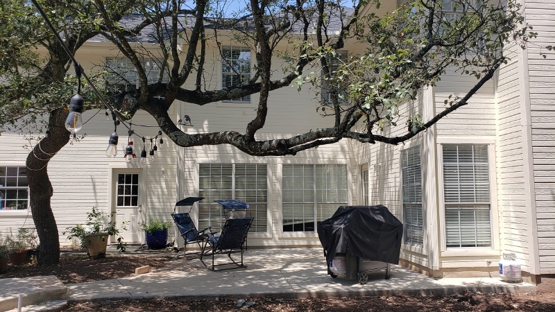 Before patio in Austin TX